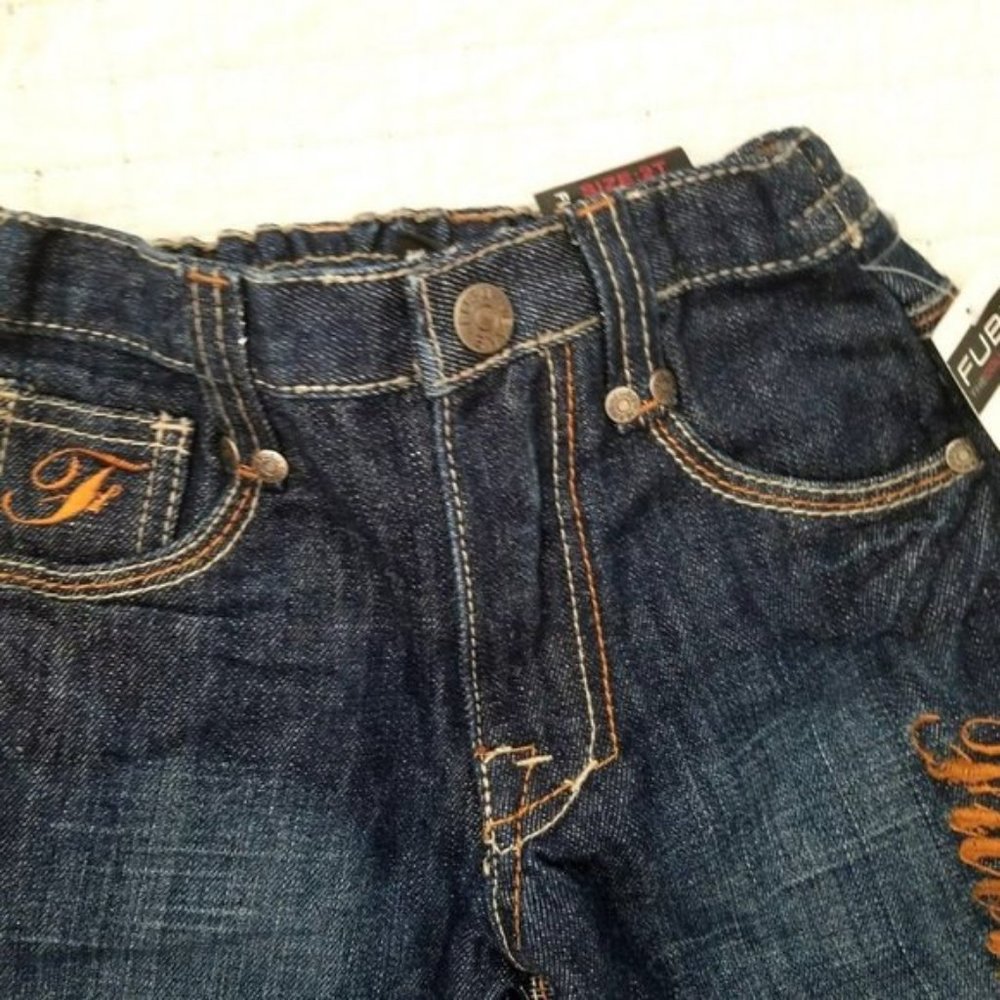 Nwt Fubu Boys size 2T Denim Logo Jean Shorts - Picture 2 of 6
